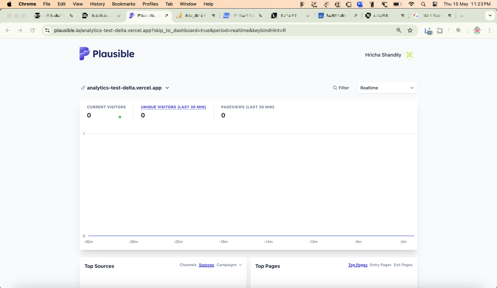 Plausible real time dashboard not recording bot traffic